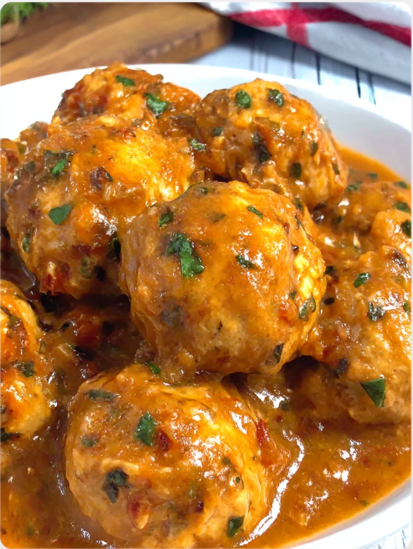 Chicken Meatballs with Sauce